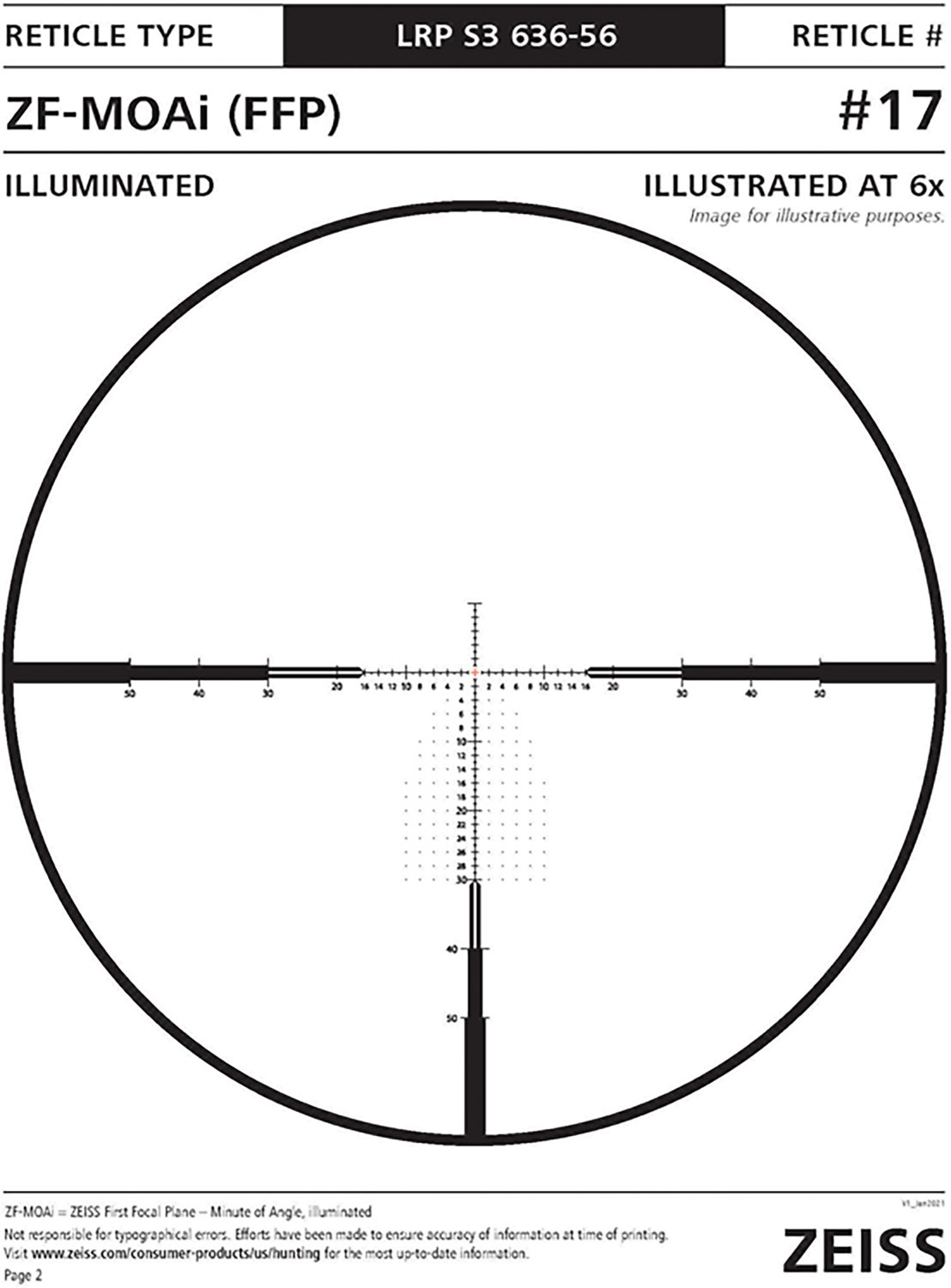 Zeiss LRP S3 ZF-MOAi Reticle 6-36 x 56 - view number 5