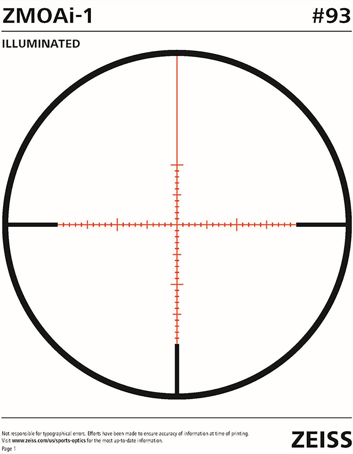 Zeiss Conquest V4 ZMOAi-1 Illuminated Reticle 4-16 x 50 Riflescope - view number 4