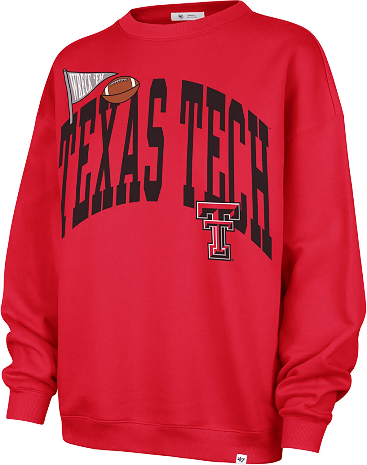 '47 Women's Texas Tech Red Raiders Arched Icon Oversized Crew Sweatshirt