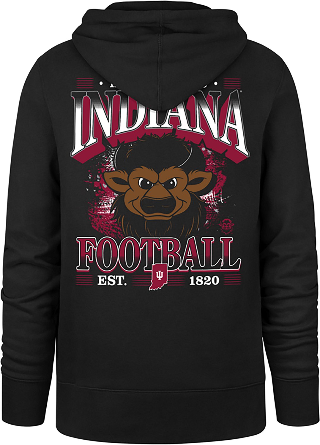 '47 Men's Indiana Hoosiers Regional Backer Headline Long Sleeve Hoodie - view number 2