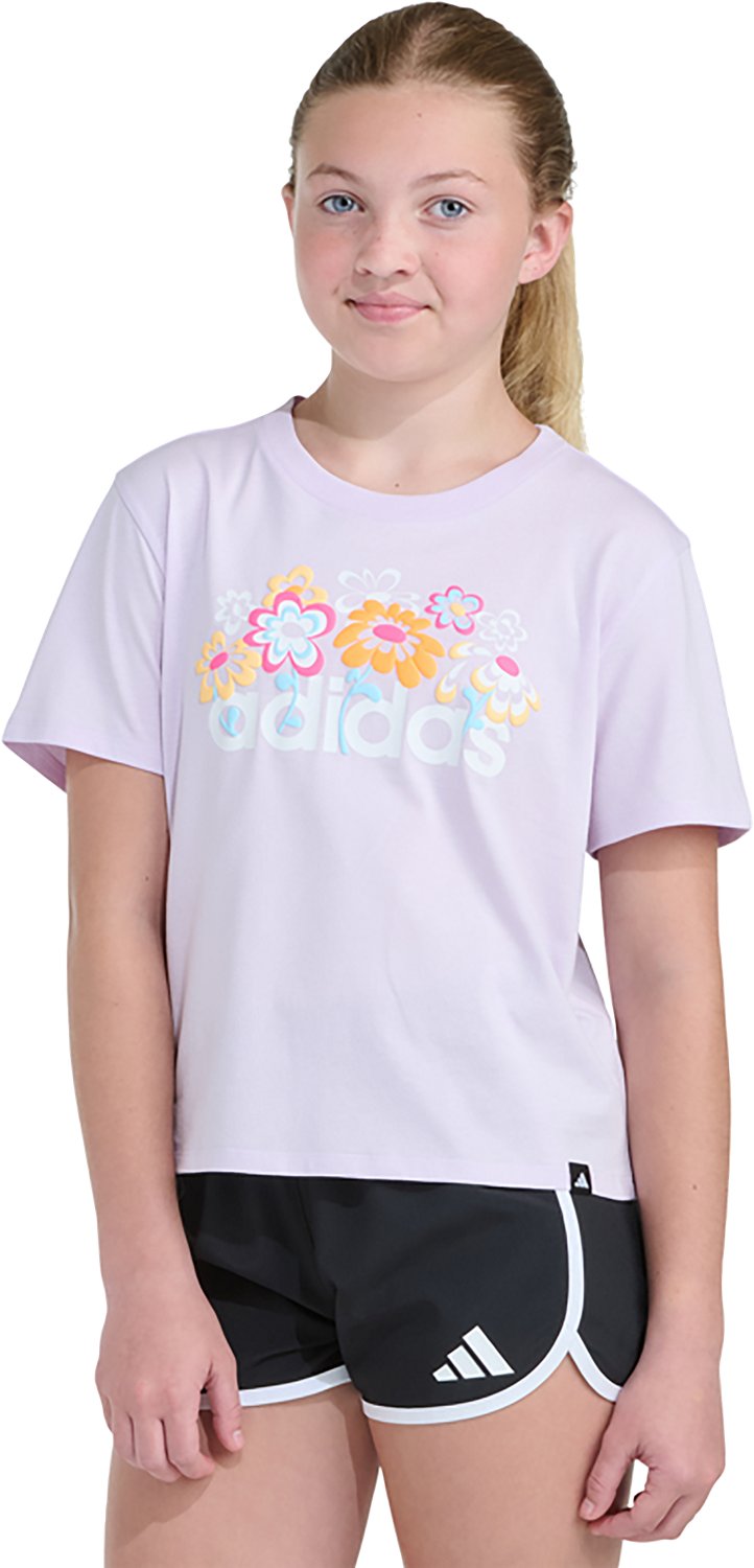 adidas Girls' Linear Bouquet Graphic T-shirt - view number 3