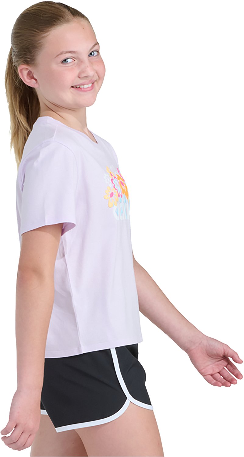 adidas Girls' Linear Bouquet Graphic T-shirt - view number 4