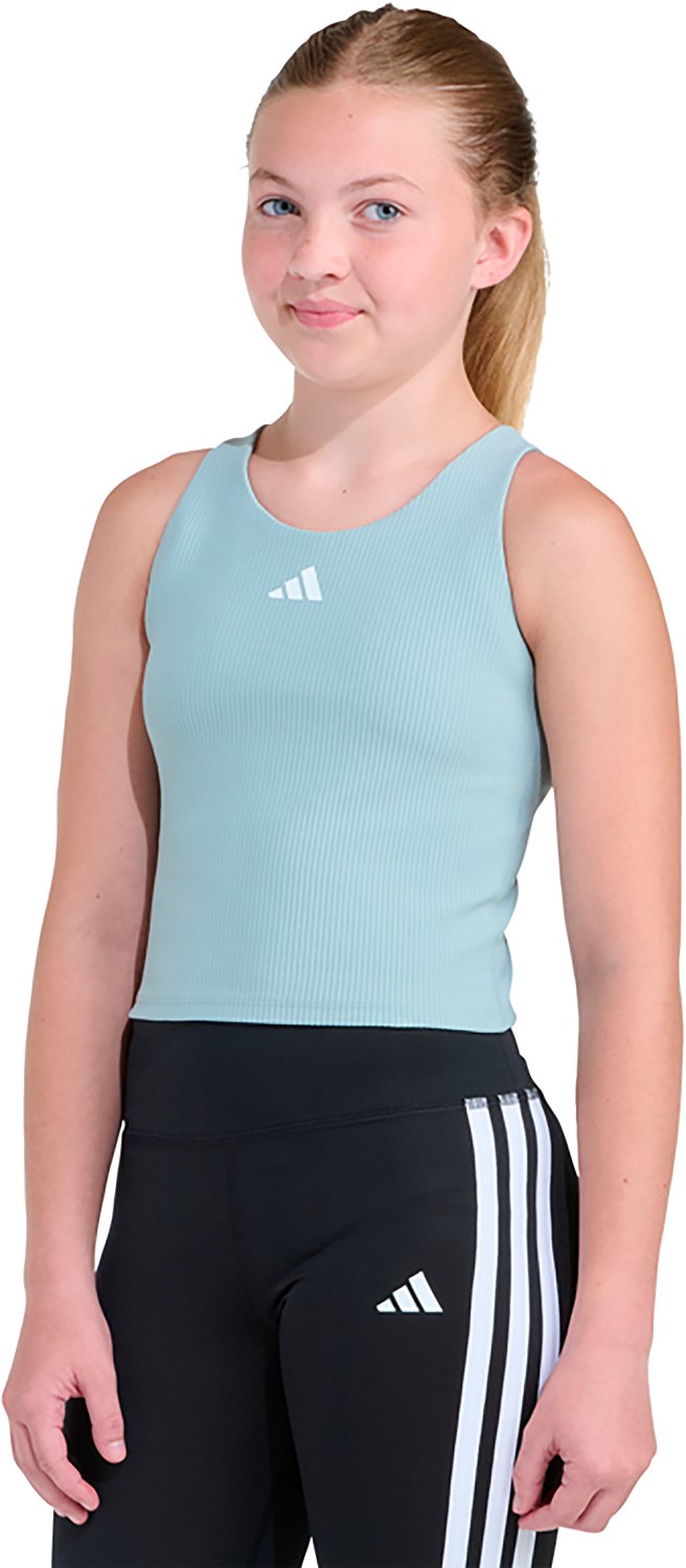 adidas Girls' Rib Training Tank Top - view number 3