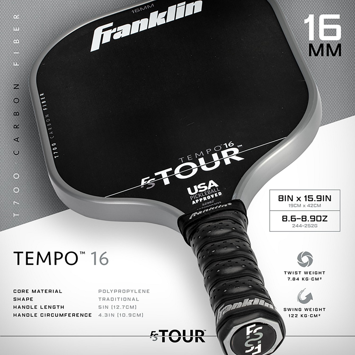 Franklin Sports FS Tour Dynasty 16mm Pickleball Paddle  - view number 2