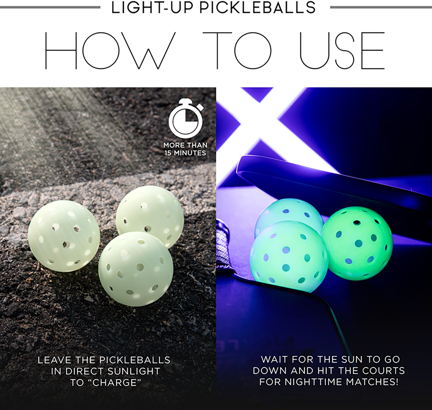 Franklin Sports Glow in the Dark Outdoor Pickleballs 12-Pack - view number 7