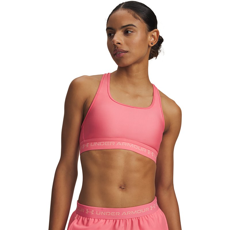 Under Armour Crossback Mid Sports Bra - Bittersweet Pink