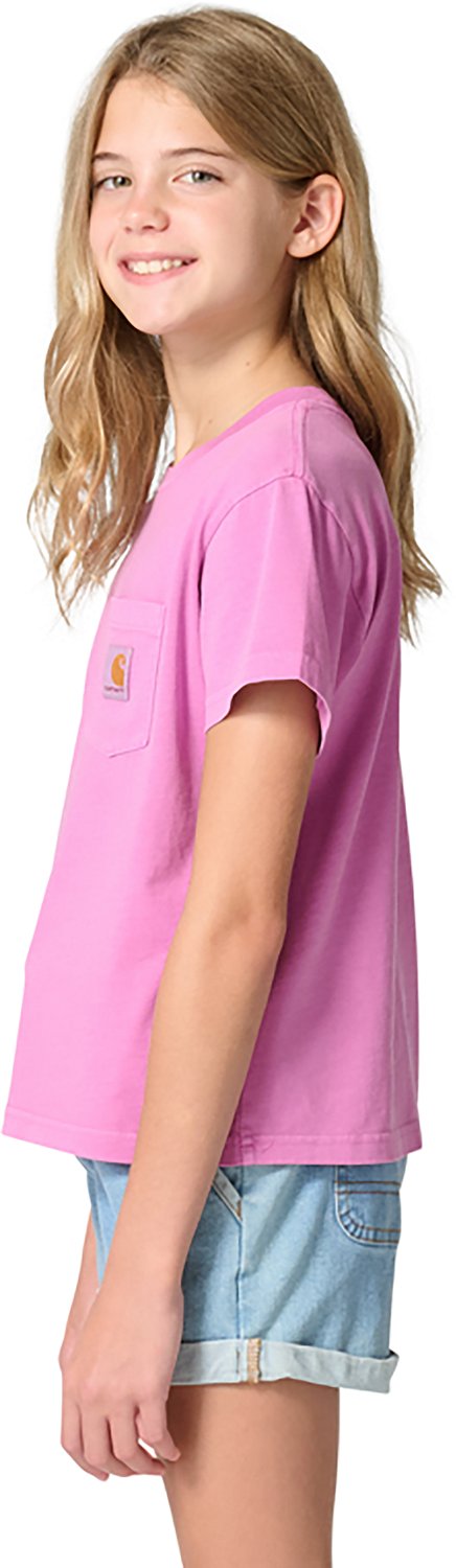 Carhartt Girls' Re-Engineered Short Sleeve Garment Dye Pocket T-Shirt - view number 3