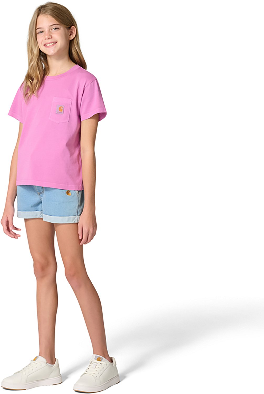 Carhartt Girls' Re-Engineered Short Sleeve Garment Dye Pocket T-Shirt - view number 4