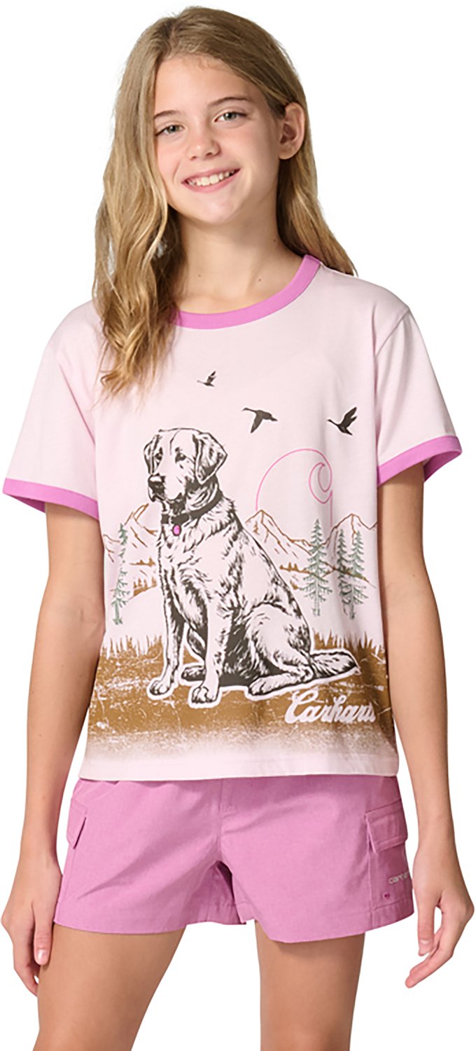 Carhartt Girls' Short-Sleeve Dog Ringer T-Shirt
