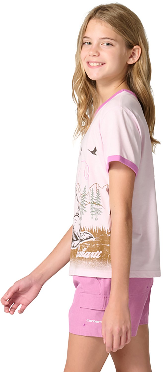 Carhartt Girls' Short-Sleeve Dog Ringer T-Shirt - view number 3