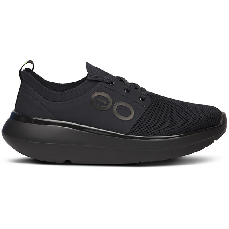 OOFOS OOmy Stride Shoe, Color: Black, Size: 11 (5077BLACKW11)