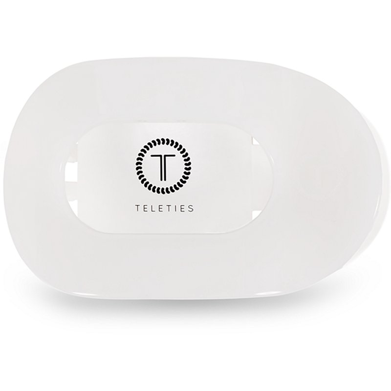 TELETIES Medium Flat Round Hair Clip - Coconut White
