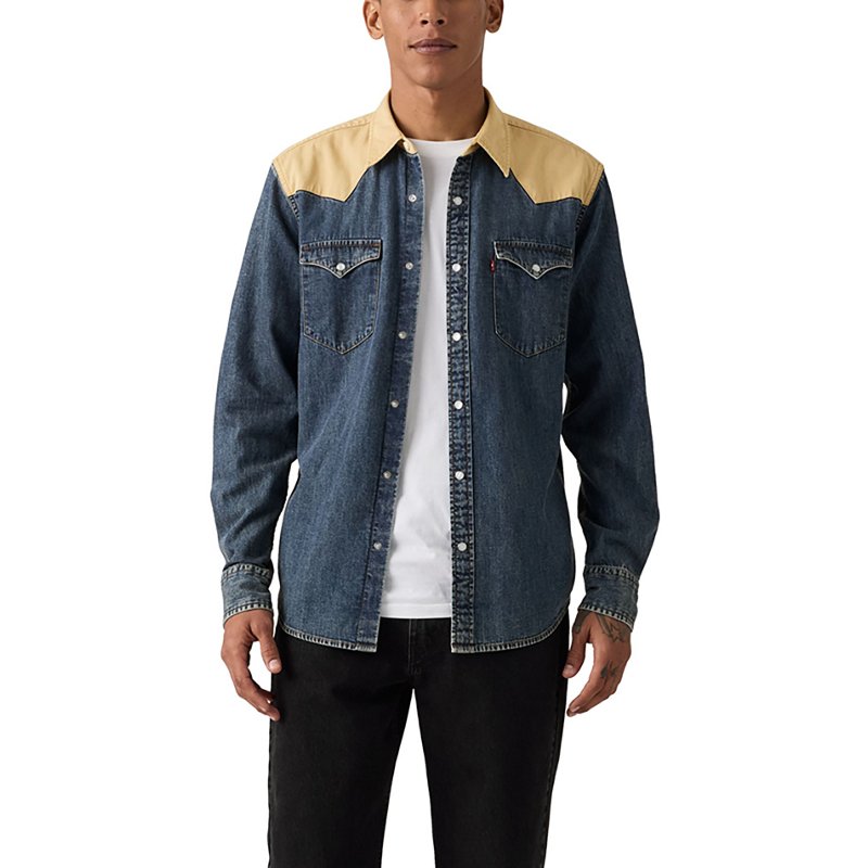 Levi's Men's Classic Standard Fit Western Shirt - Blue