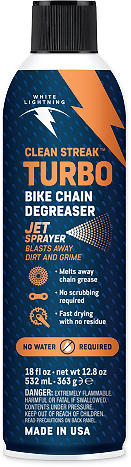 White Lightning Clean Streak 18 oz Turbo Fast Drying Bicycle Chain Degreaser