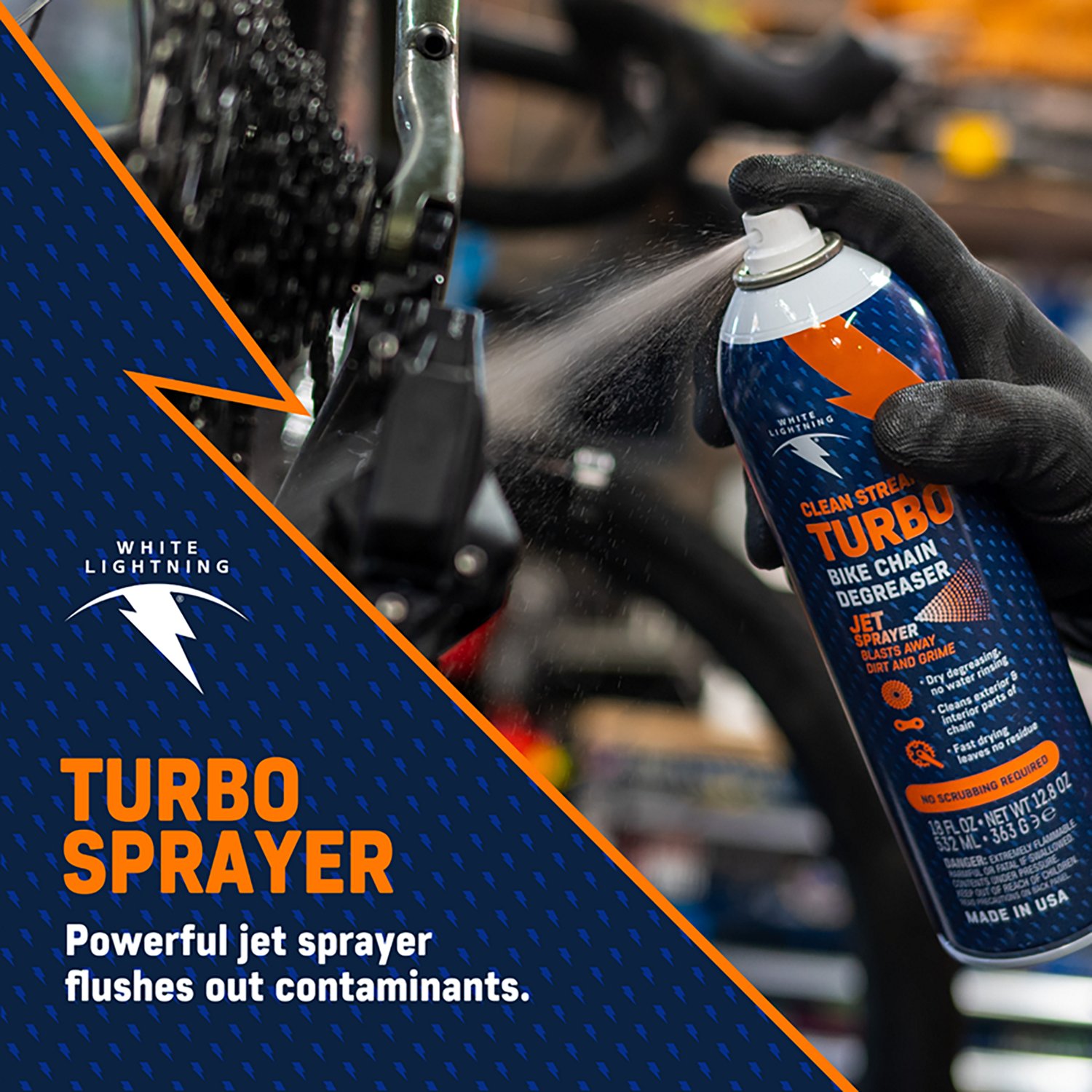 White Lightning Clean Streak 18 oz Turbo Fast Drying Bicycle Chain Degreaser - view number 5