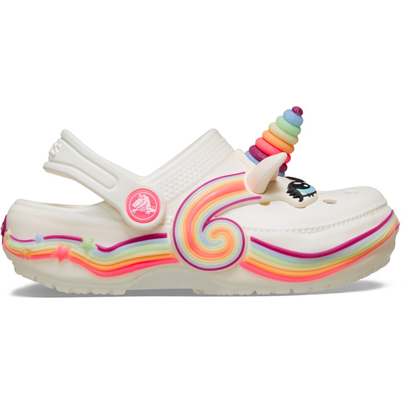 Crocs Toddler Classic IAM Unicorn Light Up Clogs, Boys', Size 7, Chalk