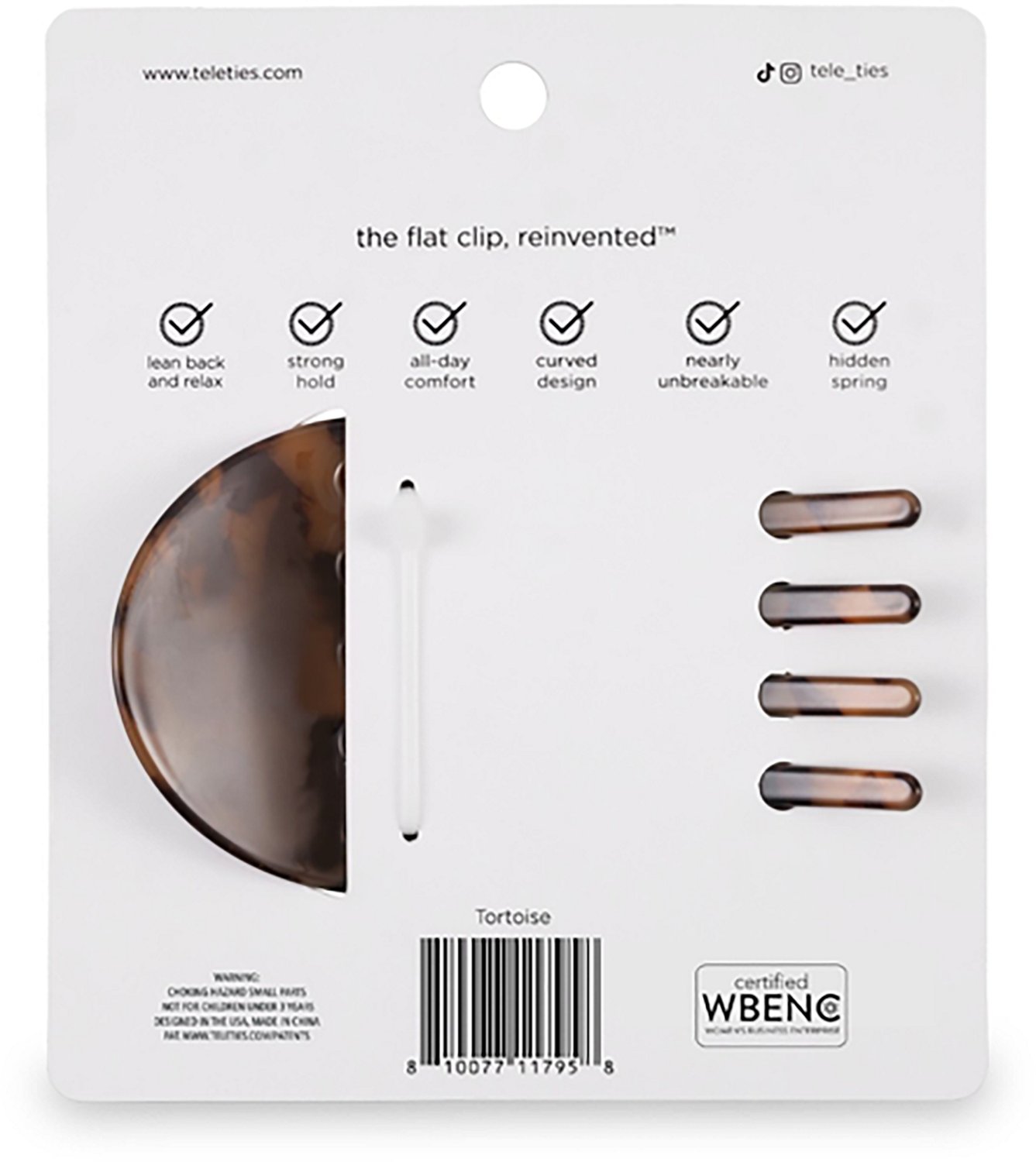 Teleties Medium Flat Round Clip - view number 3