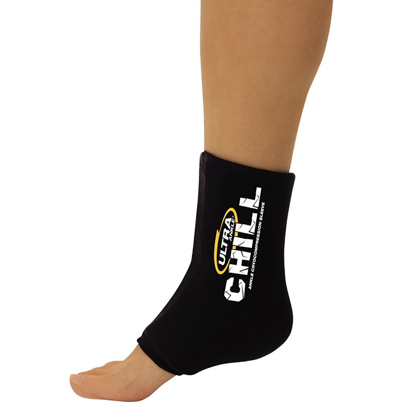 Ultra CHILL Cryocompression Ankle Sleeve, Small/Medium, Black