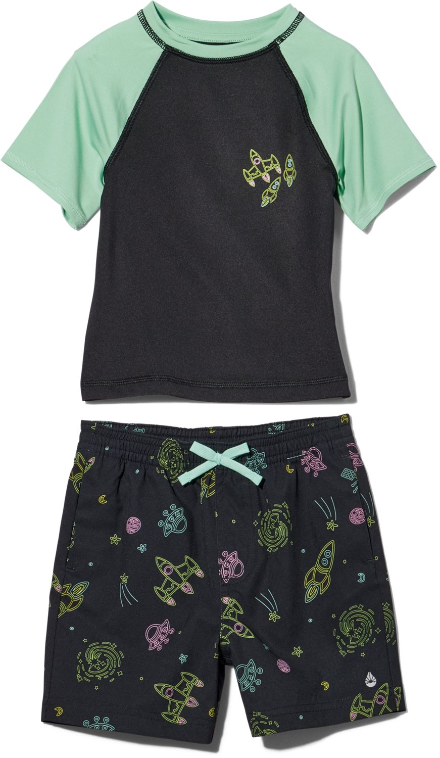 O'Rageous 4-7 Boys' Dino Rashguard Set