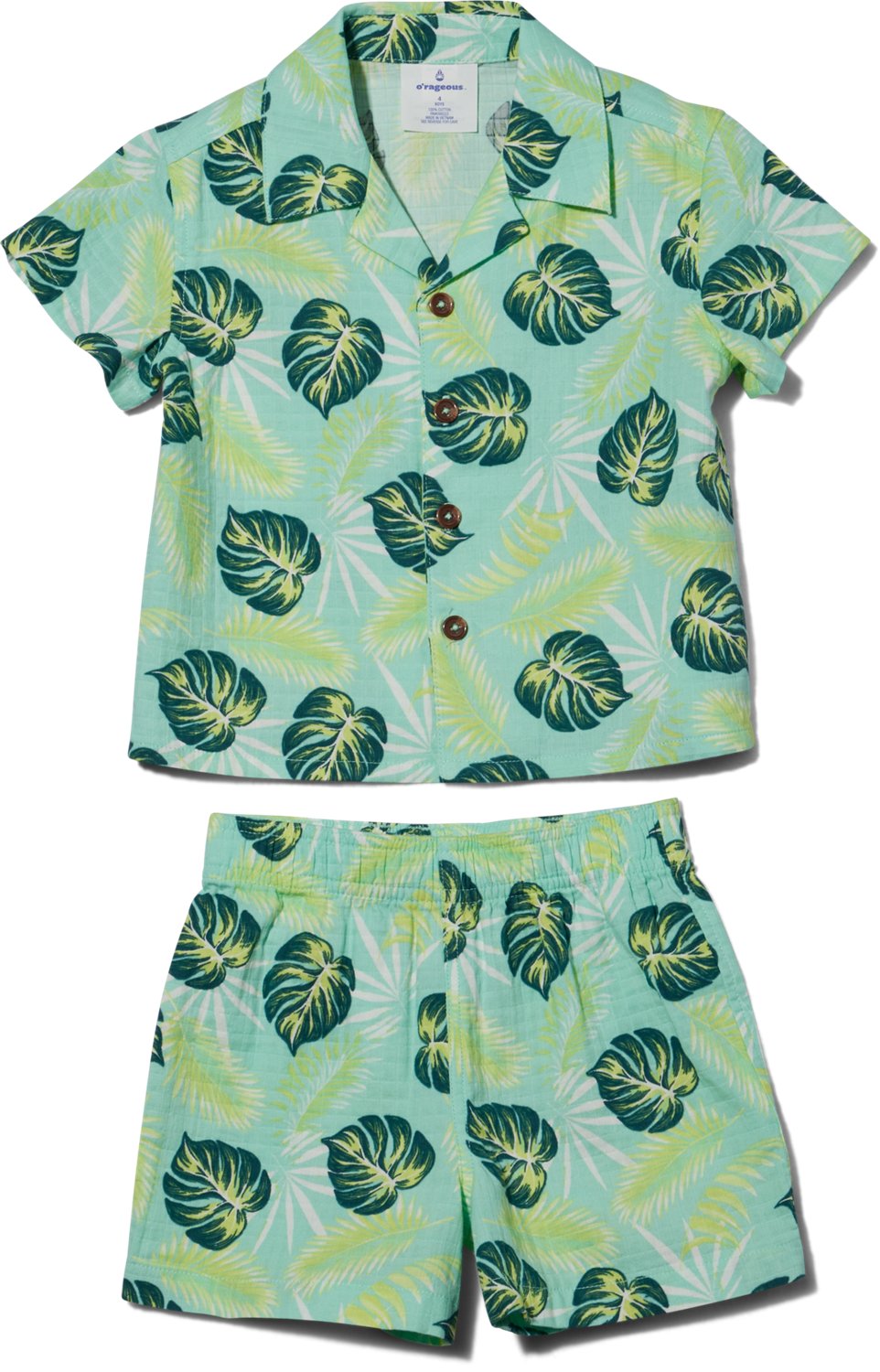 O'Rageous 4-7 Boys' Resort Cabana Printed Rashguard Set