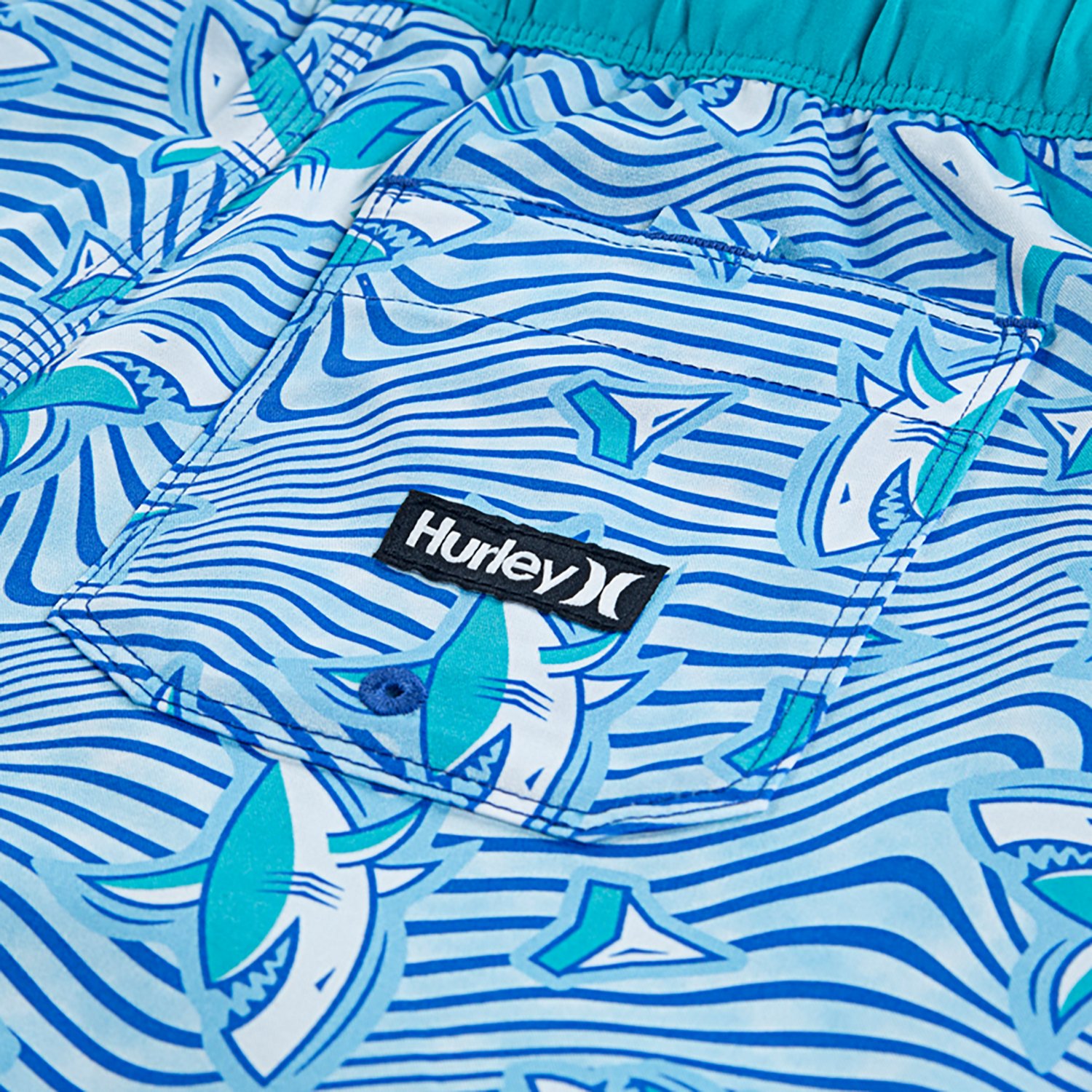 Hurley Boys' Dizzy Shark Pull On Swim Shorts - view number 3