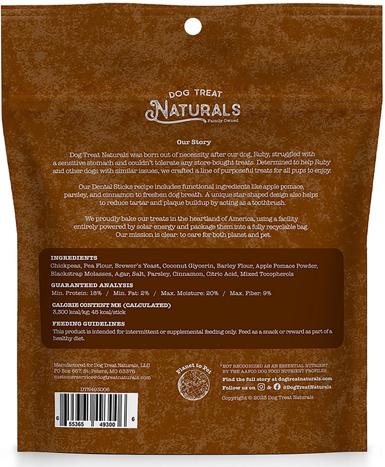 Dog Treat Naturals 10 oz. Dental Sticks Bag - view number 2