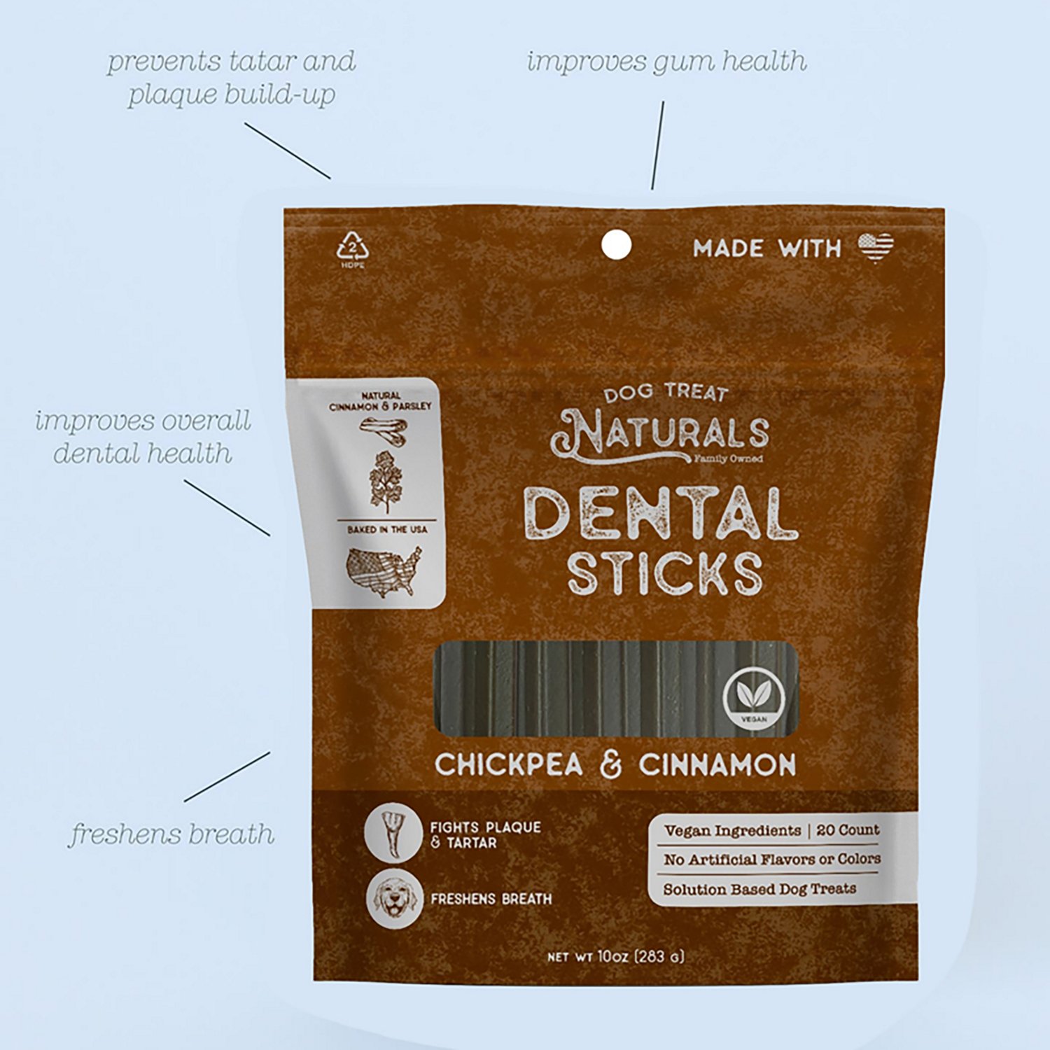 Dog Treat Naturals 10 oz. Dental Sticks Bag - view number 4