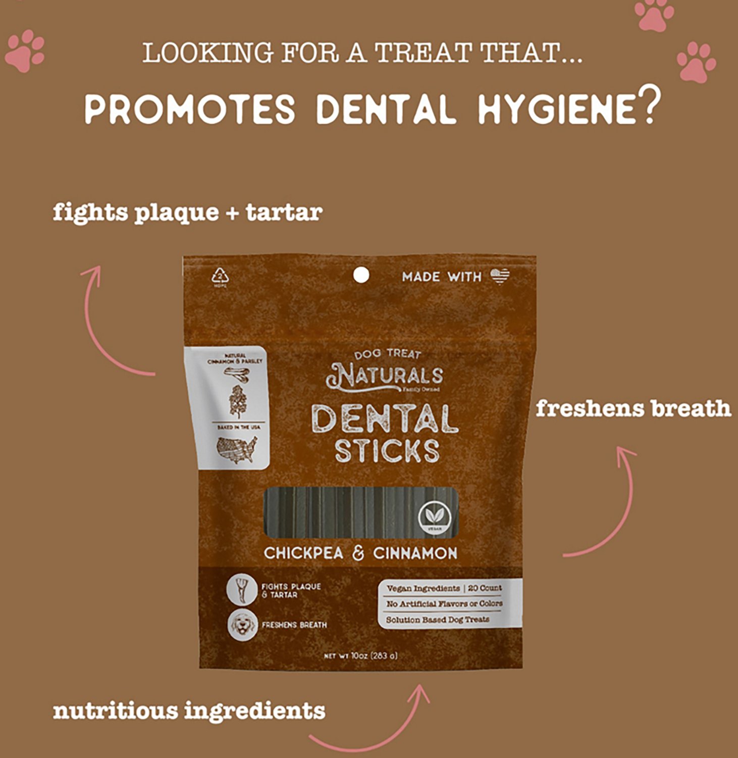 Dog Treat Naturals 10 oz. Dental Sticks Bag - view number 5