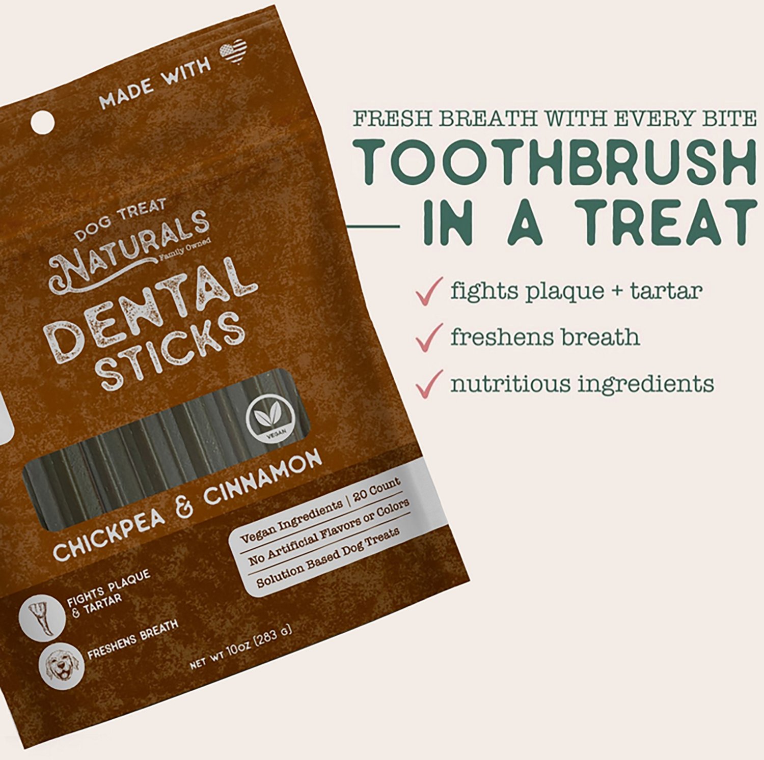 Dog Treat Naturals 10 oz. Dental Sticks Bag - view number 6