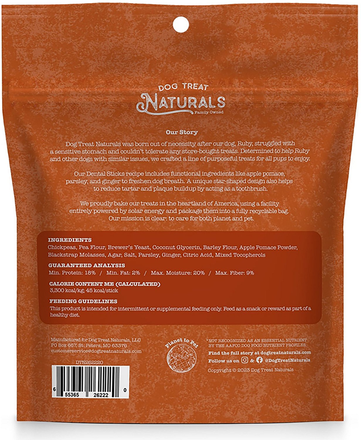 Dog Treat Naturals 10 oz. Dental Sticks Bag - view number 2