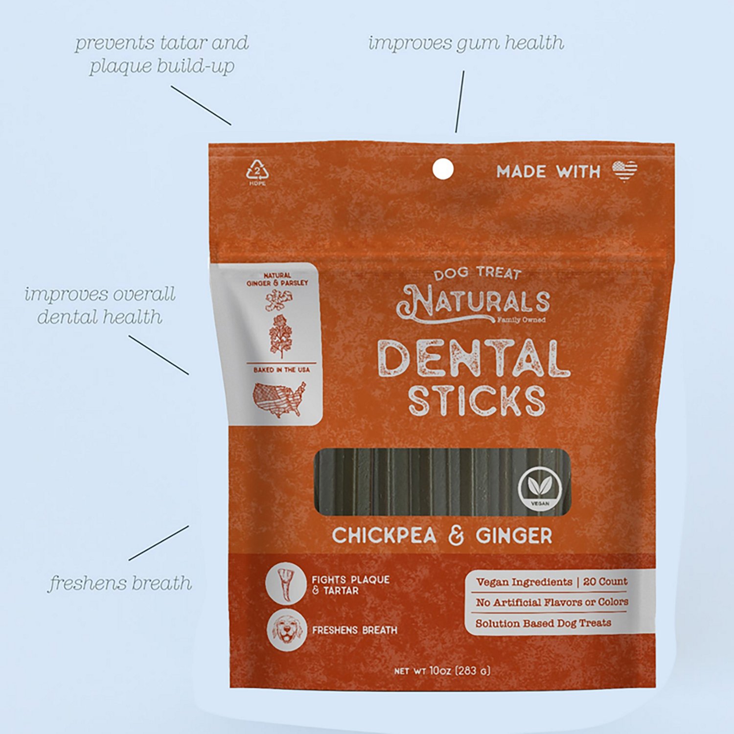 Dog Treat Naturals 10 oz. Dental Sticks Bag - view number 4