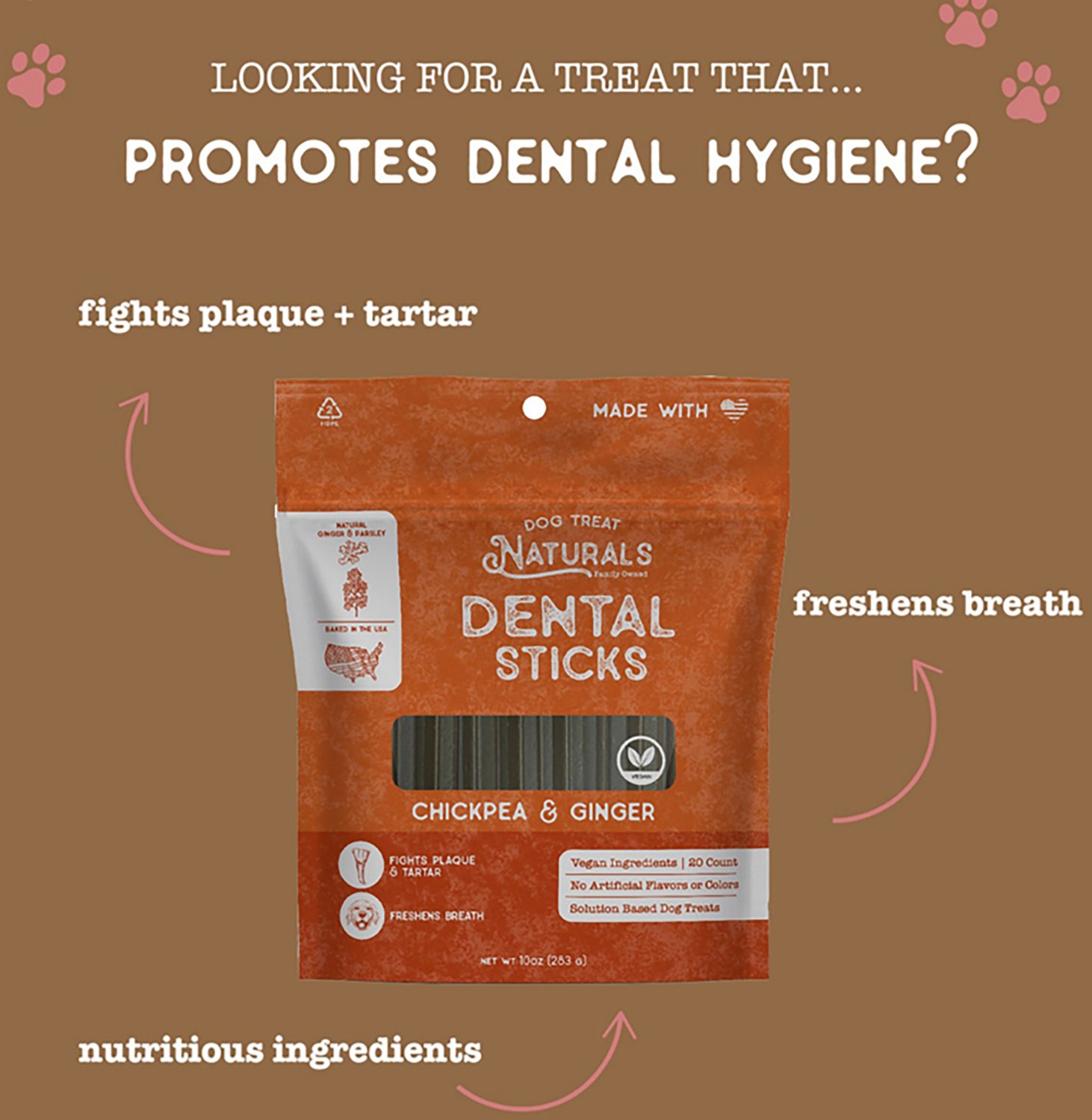 Dog Treat Naturals 10 oz. Dental Sticks Bag - view number 5
