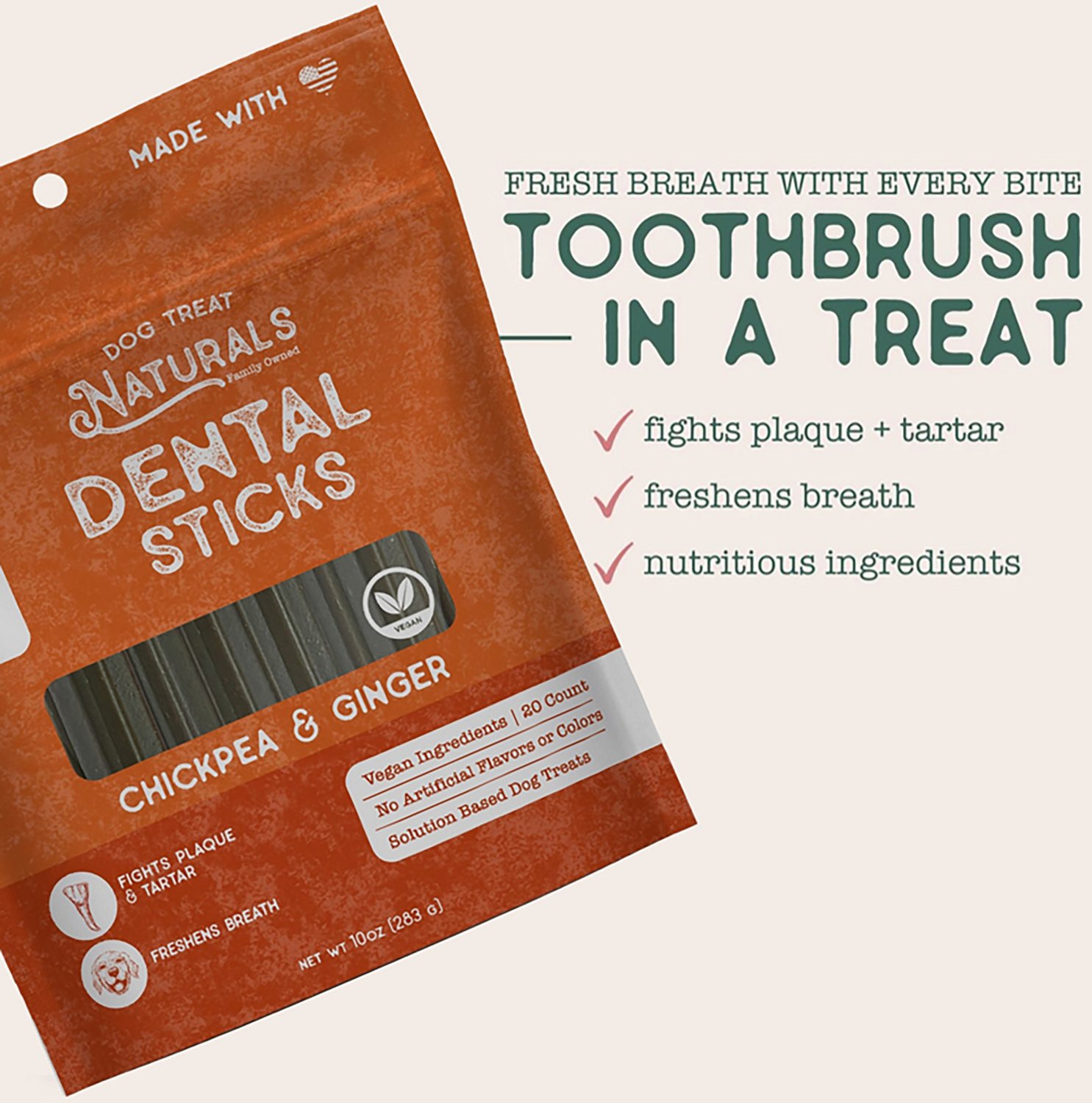 Dog Treat Naturals 10 oz. Dental Sticks Bag - view number 6