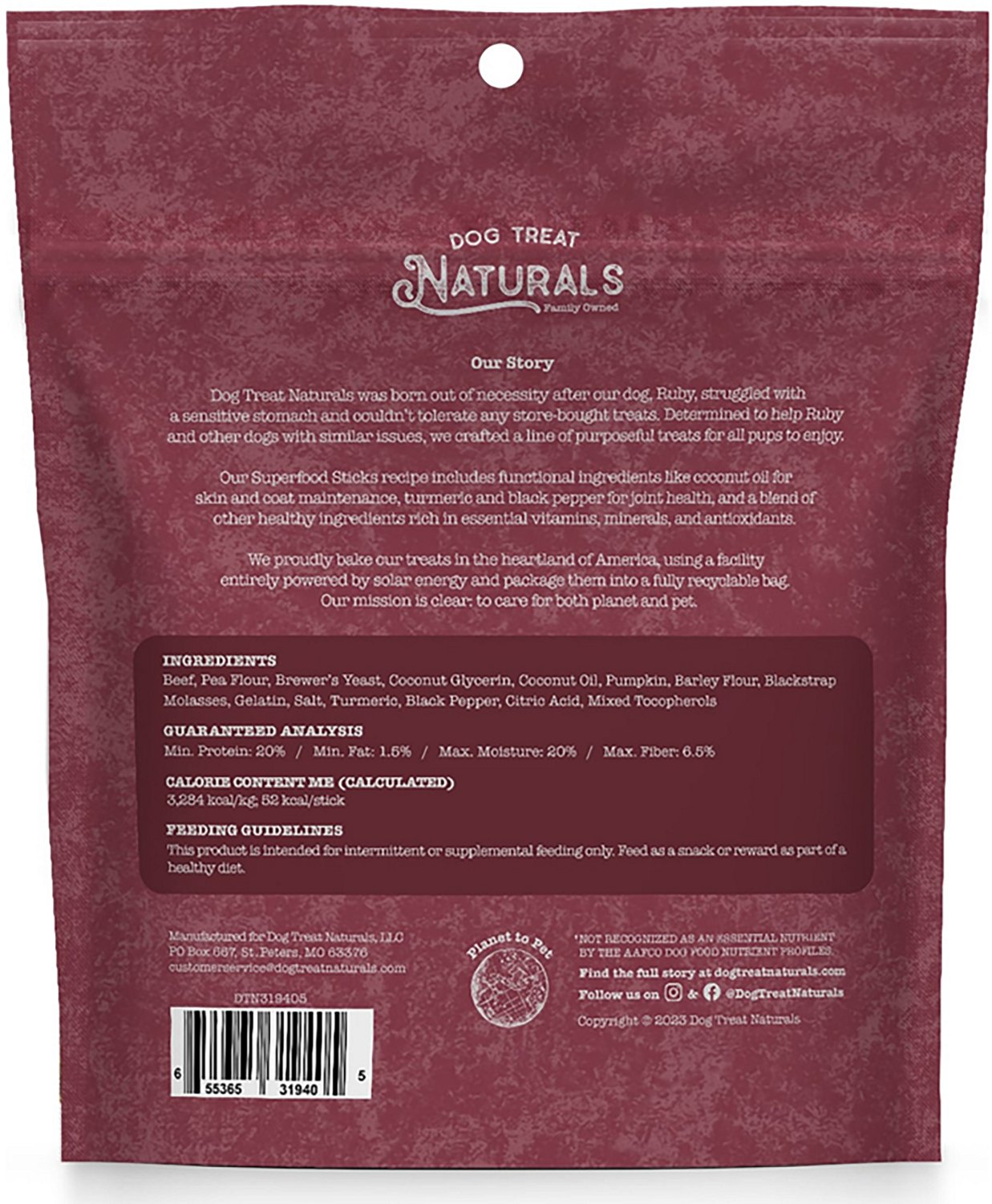 Dog Treat Naturals 24 oz. Superfood Sticks Bag - view number 2
