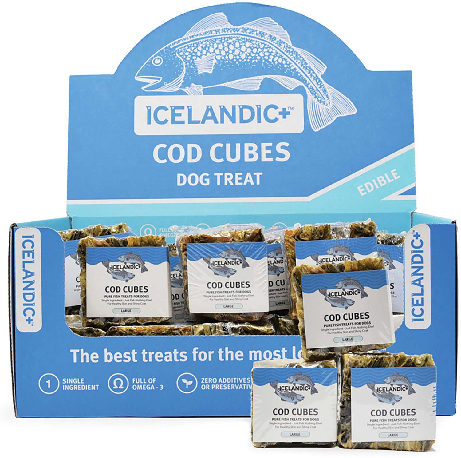 Icelandic+ 2" Cod Skin Cube Dog Treat - view number 7