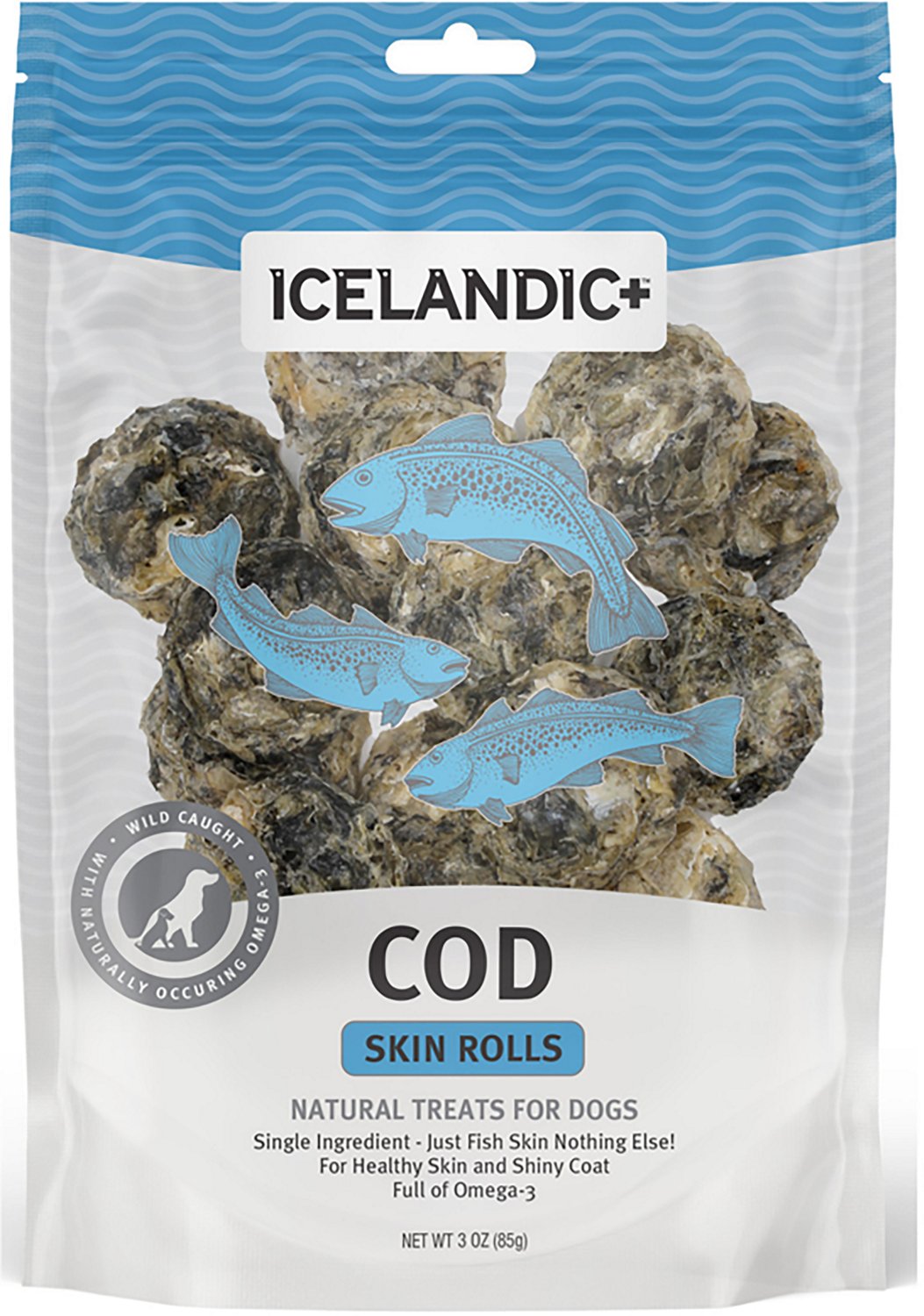Icelandic+ 3 oz. Cod Skin Rolls Treat