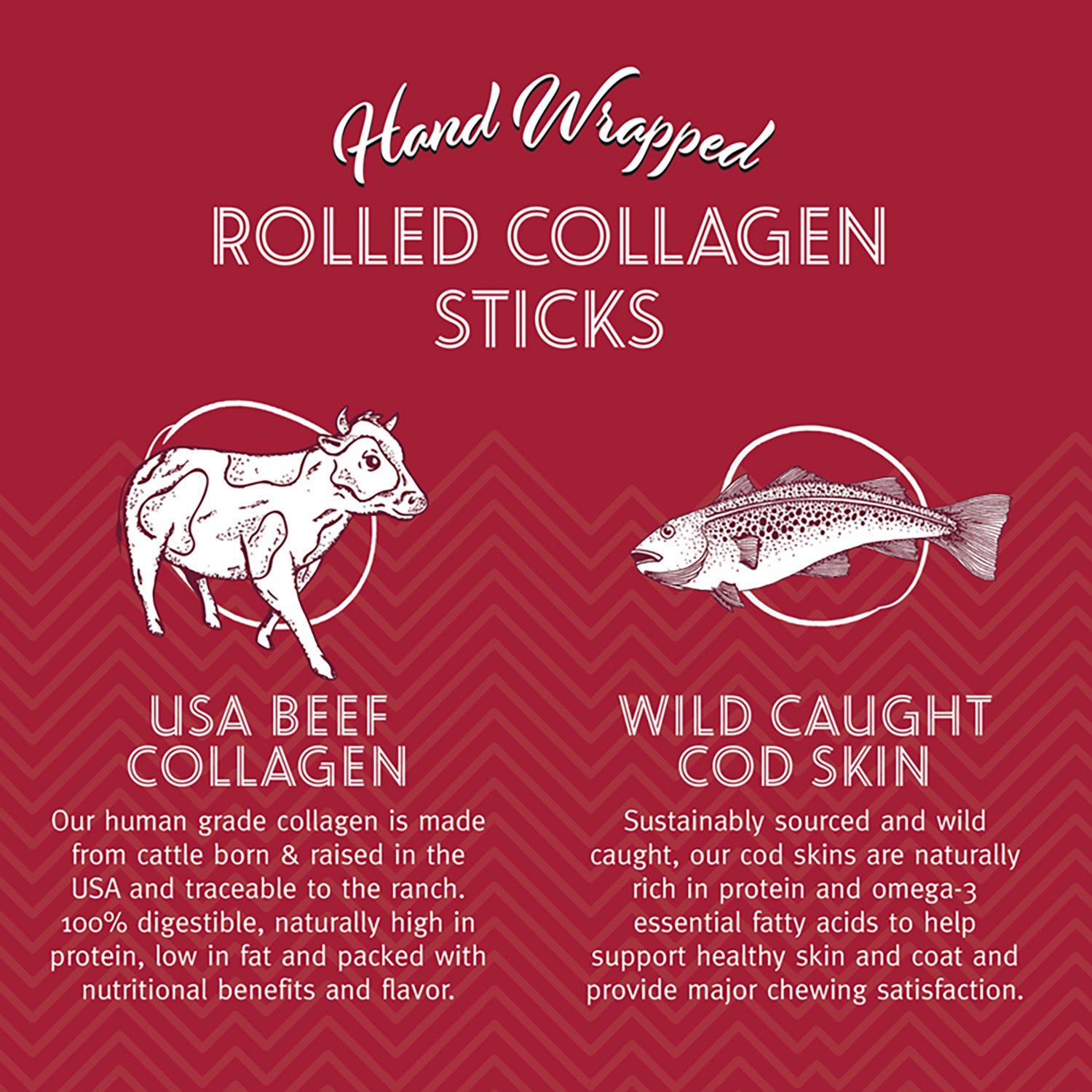 Icelandic+ 4" Rolled Collagen Stick with Wrapped Fish - view number 4