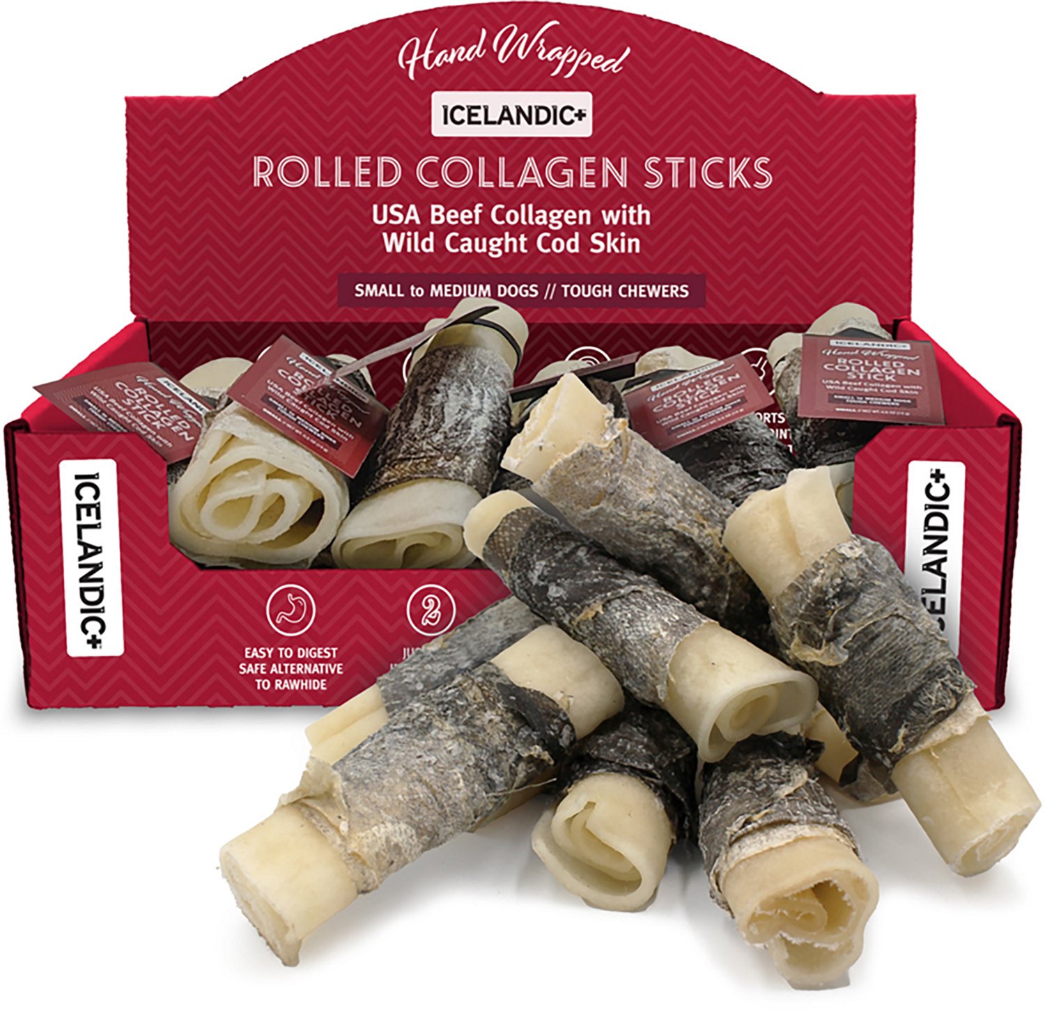 Icelandic+ 4" Rolled Collagen Stick with Wrapped Fish - view number 7