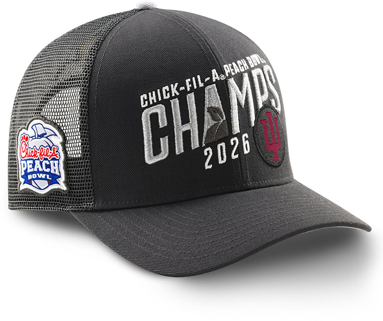 Nike Adult's Indiana 2025 Peach Bowl Champions Locker Room Trucker Cap - view number 3