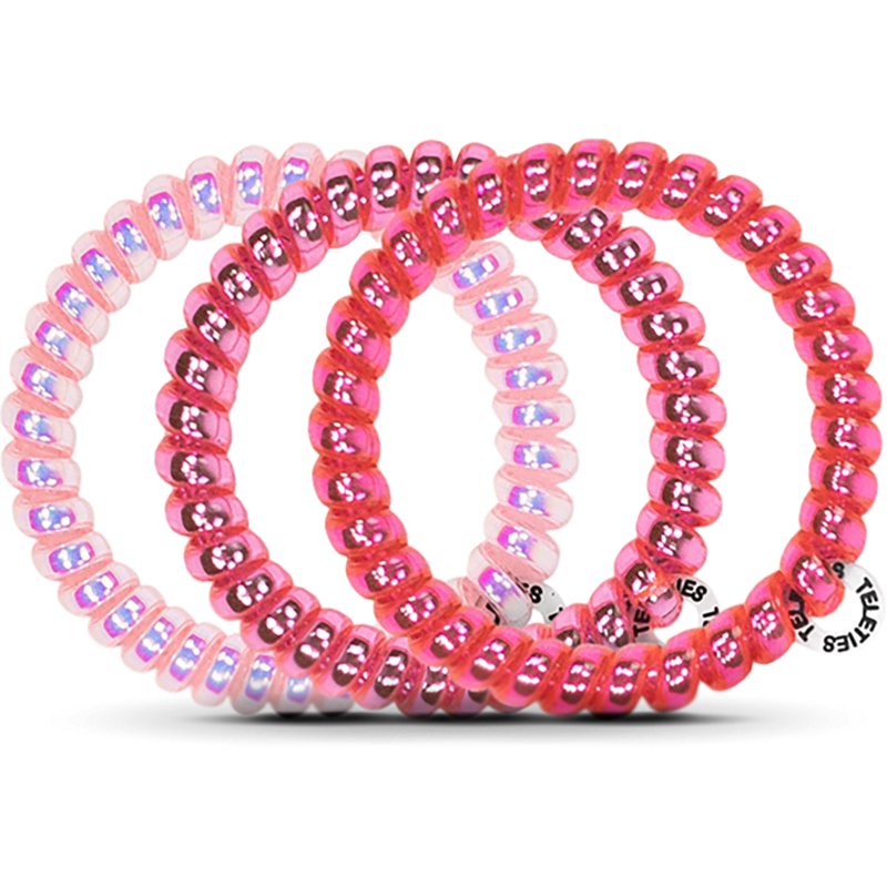 TELETIES Small Hair Ties - Think Pink