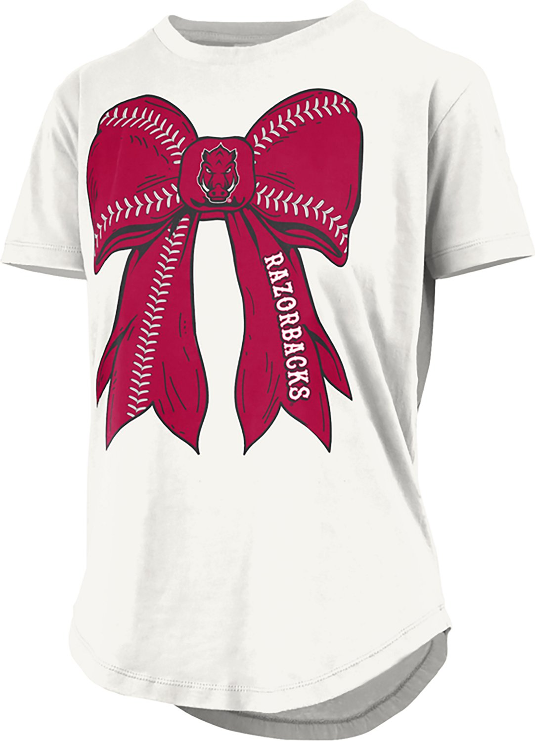 Pressbox Women's University of Arkansas Big Bow Irvine Top