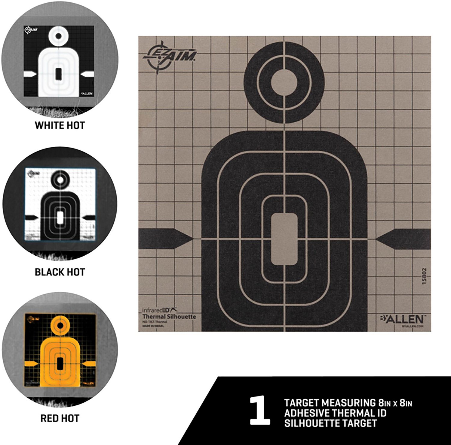 EZ Aim Adhesive 8 in Thermal Silhouette Target - view number 3
