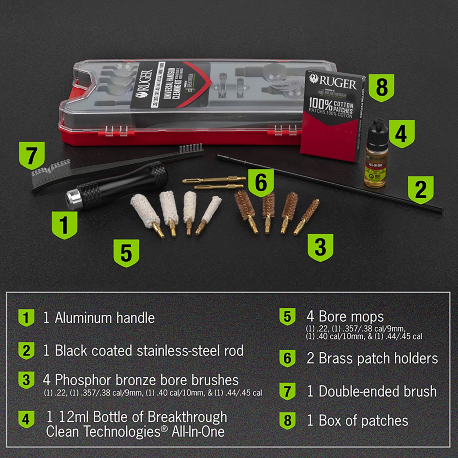 Ruger x Breakthrough Cleaning Technologies Universal Handgun Cleaning Kit - view number 3