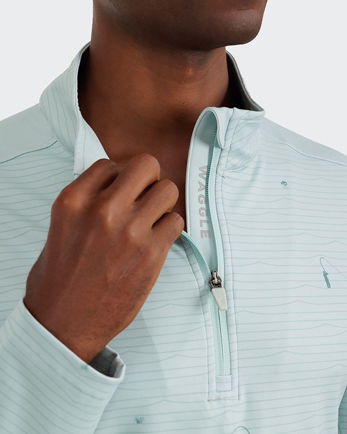 Waggle Golf Men's Upstream Twilight 1/4-Zip Jacket - view number 3