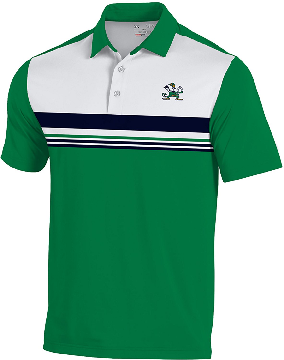 Under Armour Men’s University of Notre Dame Primary Logo Gameday Armourfuse Polo - view number 2