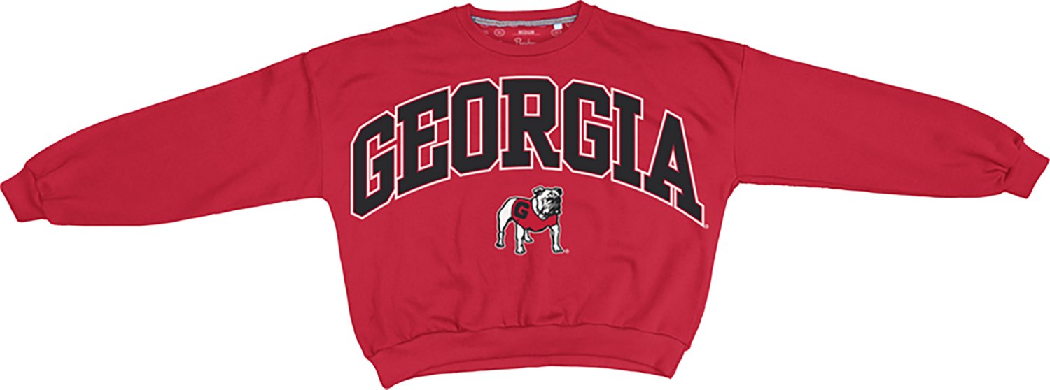 Pressbox Women's University of Georgia Deep Basic Arch Janise Oversized Sweeper Top