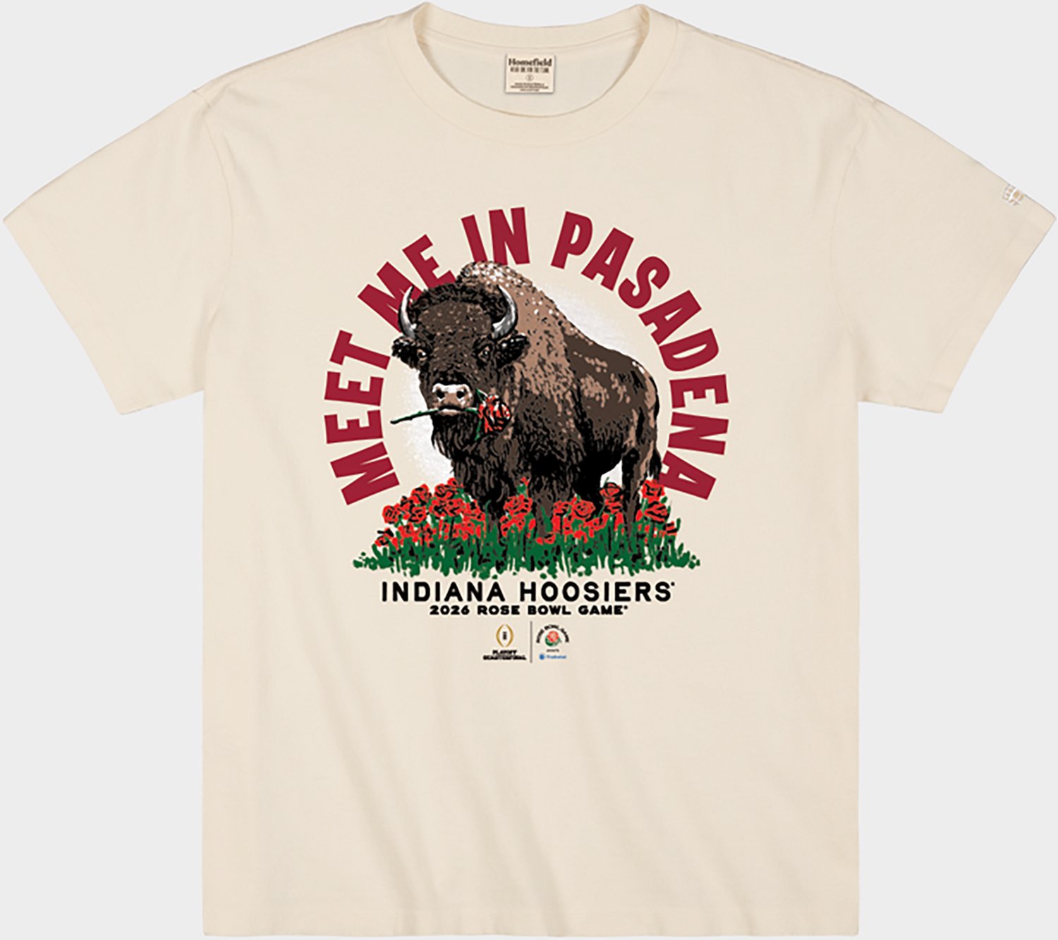 Homefield Men's Indiana University 2026 Rose Bowl Meet Me in Pasadena T-shirt - view number 2