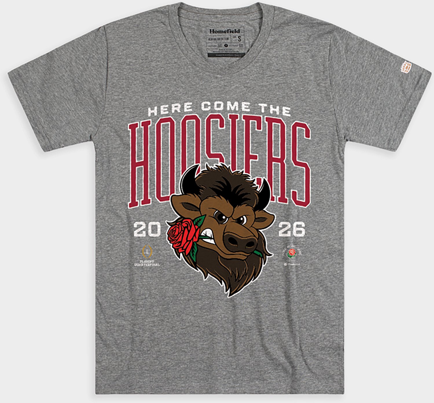 Homefield Men's Indiana University 2026 Rose Bowl Here Come the Hoosiers T-shirt - view number 2