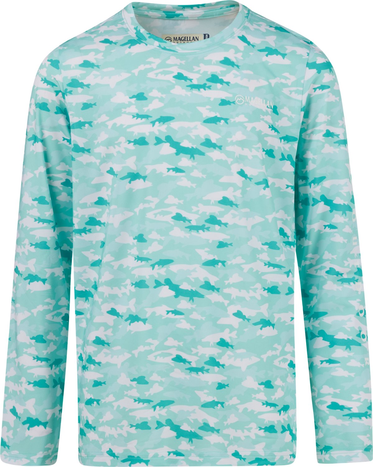 Magellan Outdoors Boys' Fish Camo Crew Long Sleeve T-shirt