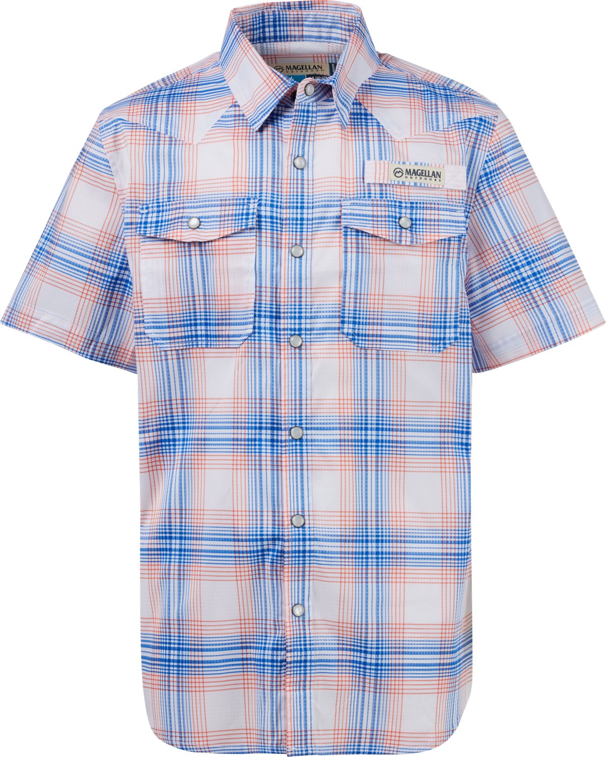 Magellan Boys' Pecos River Plaid Short Sleeve Shirt